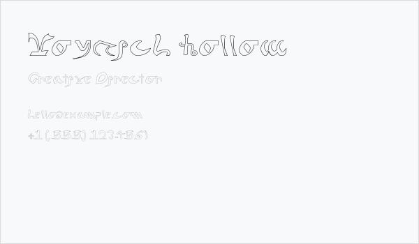 Voynich Hollow Business Card