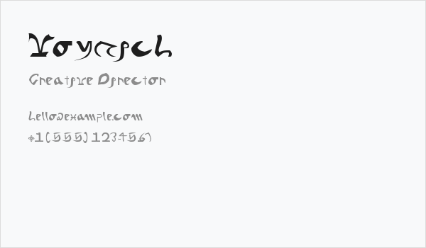 Voynich Business Card