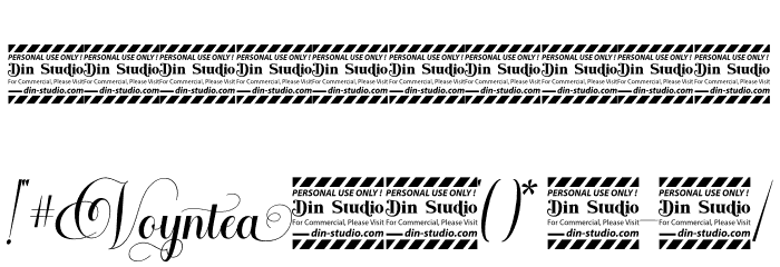 Voyntea Personal Use Font OTHER CHARS