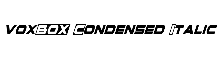 voxBOX Condensed Italic  フリーフォントのダウンロード