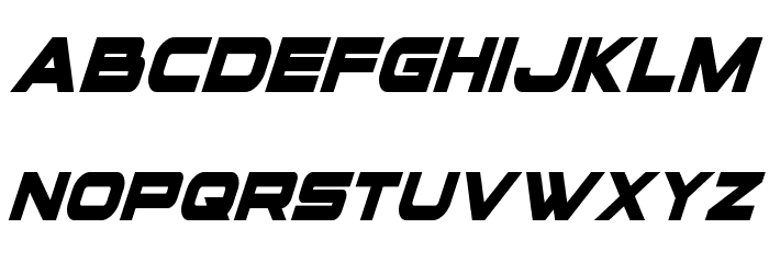 voxBOX Condensed Italic Font LOWERCASE