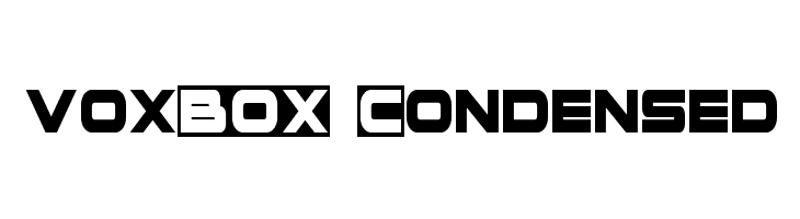 voxBOX Condensed  नि: शुल्क फ़ॉन्ट्स डाउनलोड