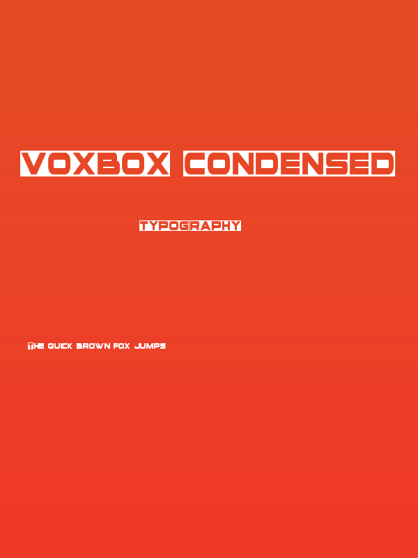 voxBOX Condensed Poster