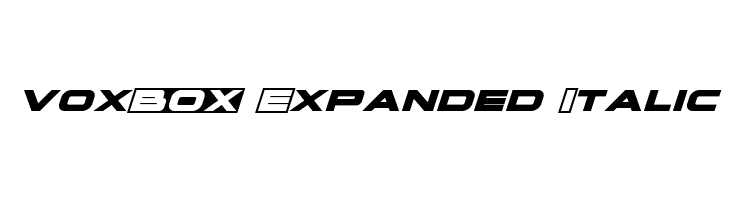 voxBOX Expanded Italic  免费字体下载