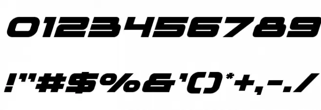 voxBOX Expanded Italic Font OTHER CHARS