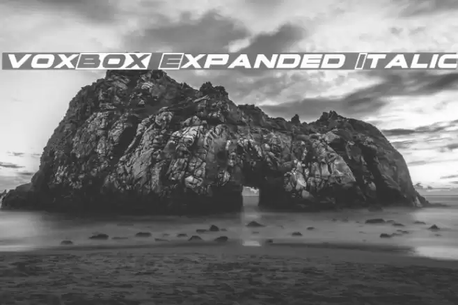 voxBOX Expanded Italic Font examples