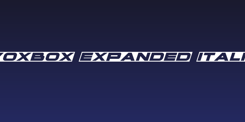 voxBOX Expanded Italic Social Header