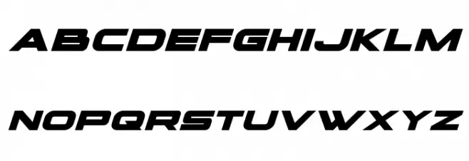 voxBOX Expanded Italic Schriftart Kleinbuchstaben