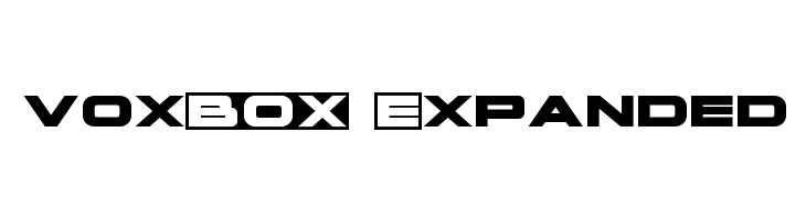 voxBOX Expanded  フリーフォントのダウンロード