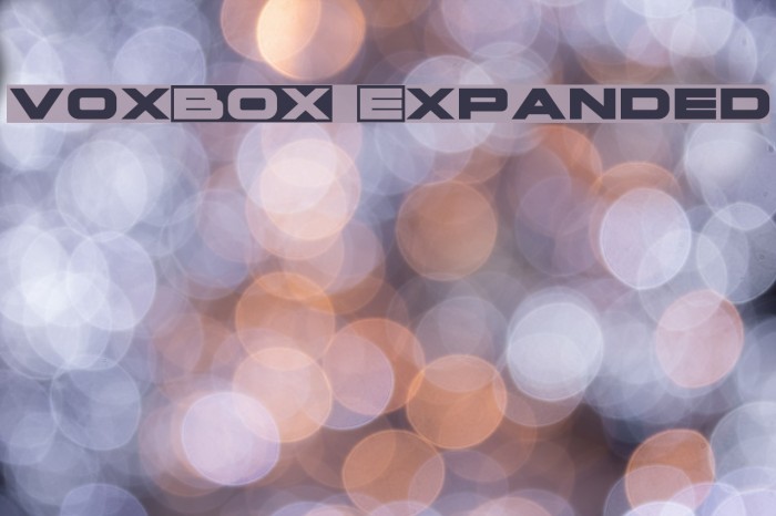 voxBOX Expanded Font examples