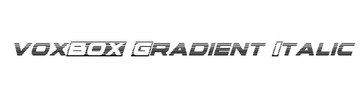 voxBOX Gradient Italic  免费字体下载