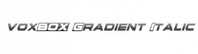 voxBOX Gradient Italic  フリーフォントのダウンロード