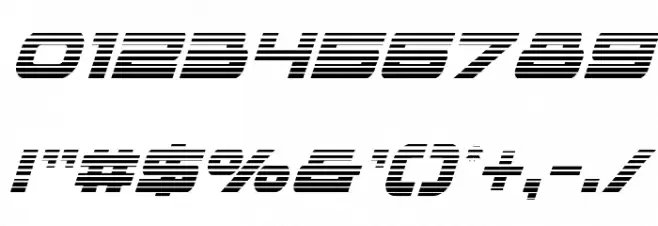 voxBOX Gradient Italic Font OTHER CHARS