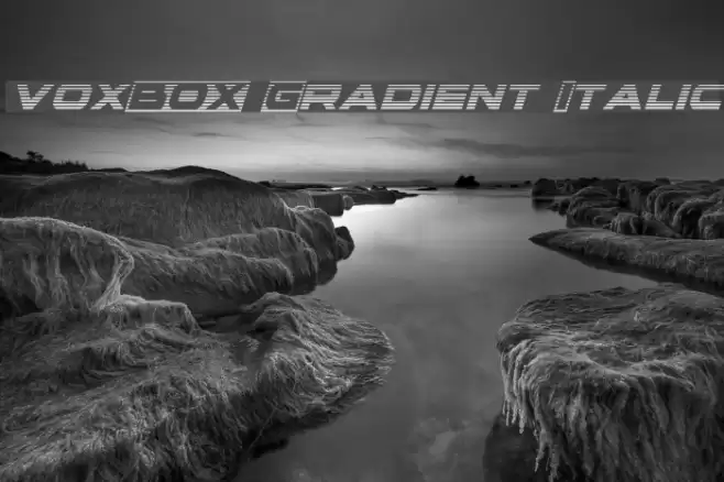 voxBOX Gradient Italic Font examples