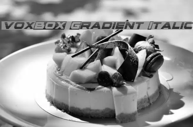 voxBOX Gradient Italic Font examples