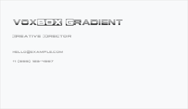 voxBOX Gradient Business Card