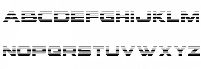 voxBOX Gradient Schriftart Kleinbuchstaben