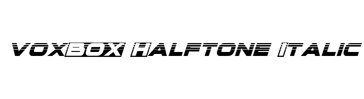 voxBOX Halftone Italic  免费字体下载