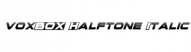 voxBOX Halftone Italic  नि: शुल्क फ़ॉन्ट्स डाउनलोड