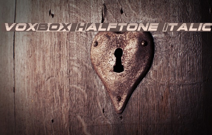 voxBOX Halftone Italic Font examples