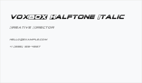 voxBOX Halftone Italic Business Card