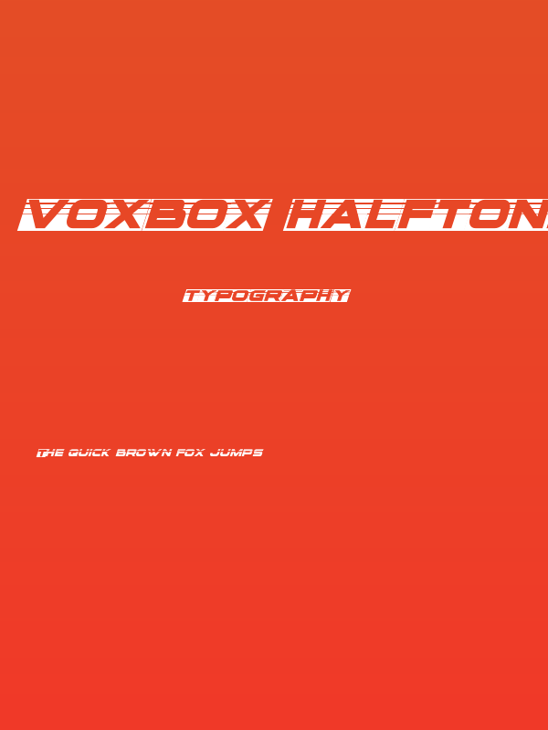 voxBOX Halftone Italic Poster