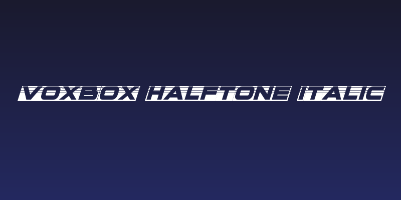 voxBOX Halftone Italic Social Header