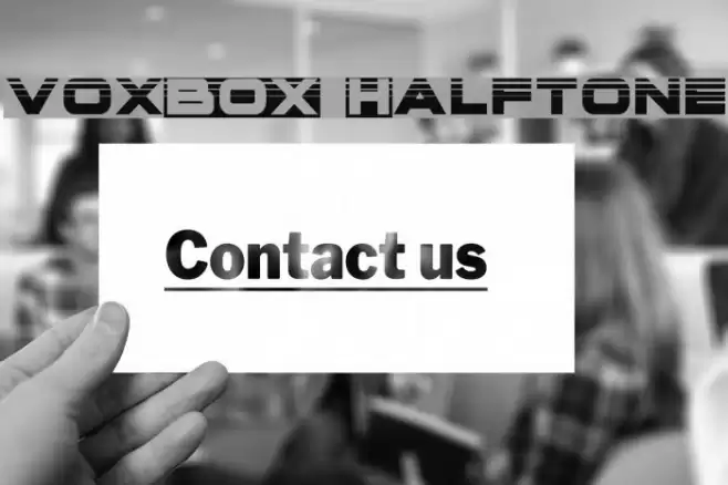 voxBOX Halftone Font examples