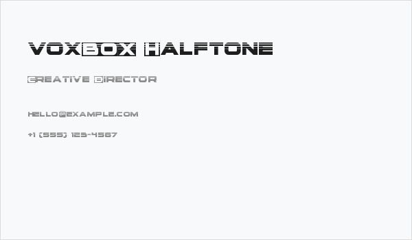 voxBOX Halftone Business Card