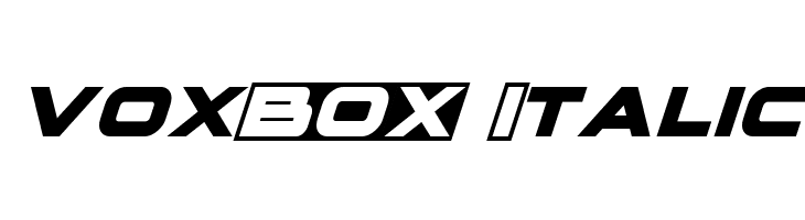 voxBOX Italic  font caratteri gratis