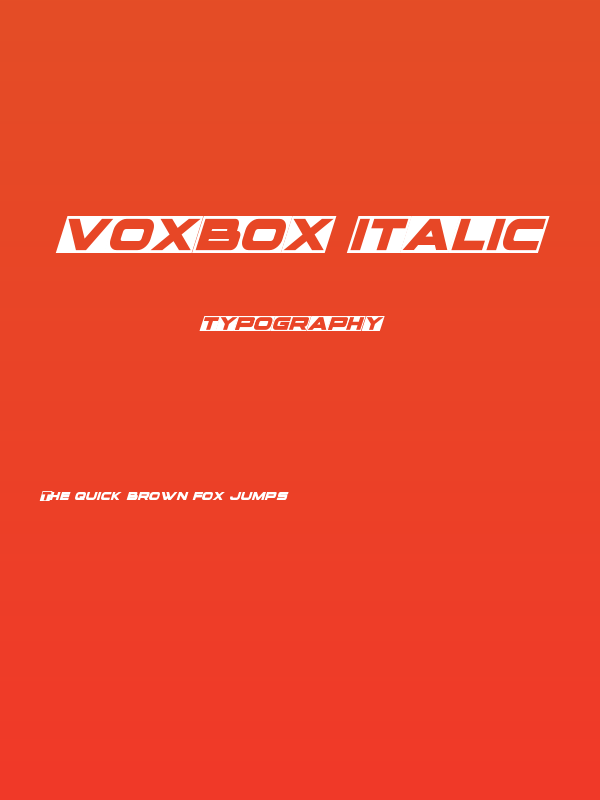 voxBOX Italic Poster