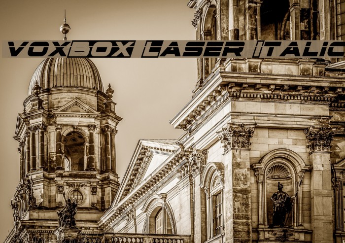voxBOX Laser Italic Font examples