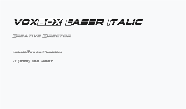 voxBOX Laser Italic Business Card