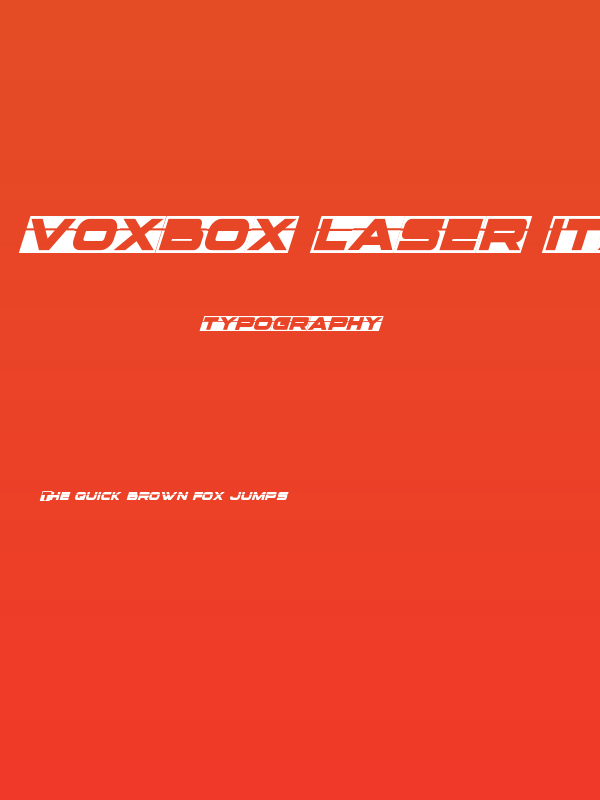voxBOX Laser Italic Poster