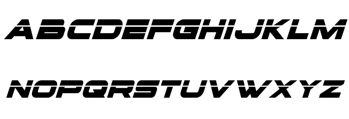 voxBOX Laser Italic Font LOWERCASE