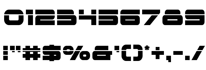 voxBOX Laser Font OTHER CHARS