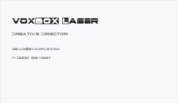 voxBOX Laser Business Card