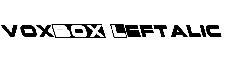 voxBOX Leftalic  Frei Schriftart Herunterladen