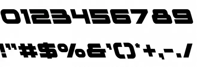 voxBOX Leftalic Font OTHER CHARS