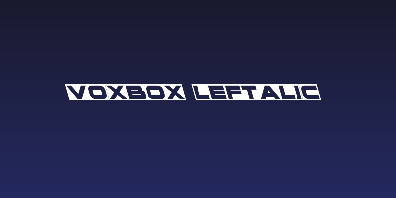 voxBOX Leftalic Social Header