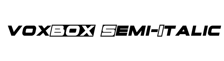 voxBOX Semi-Italic  Frei Schriftart Herunterladen