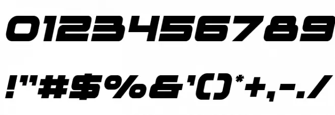 voxBOX Semi-Italic Font OTHER CHARS