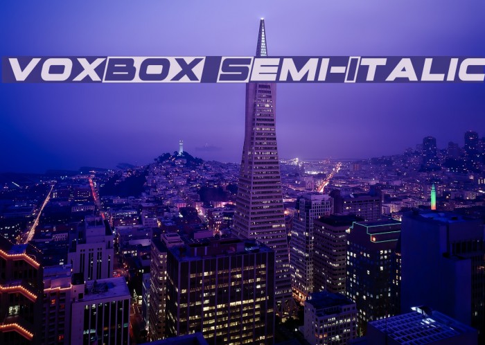 voxBOX Semi-Italic Example 2