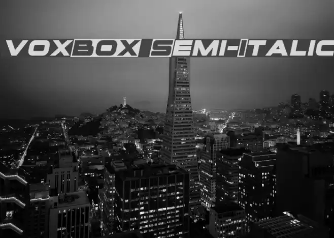 voxBOX Semi-Italic Font examples