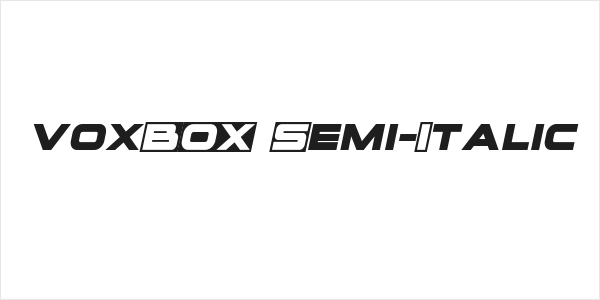 voxBOX Semi-Italic Logo