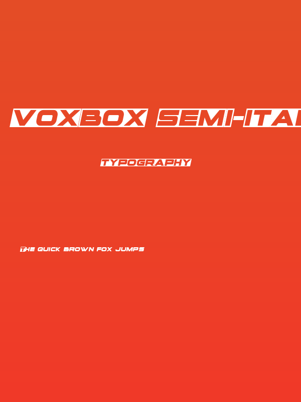 voxBOX Semi-Italic Poster
