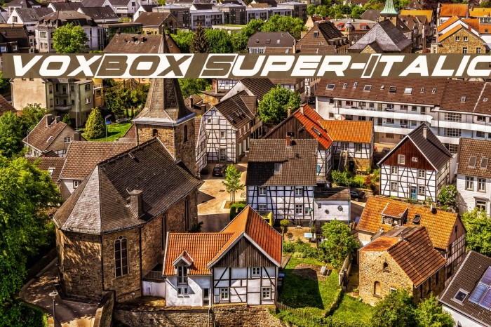 voxBOX Super-Italic Font examples