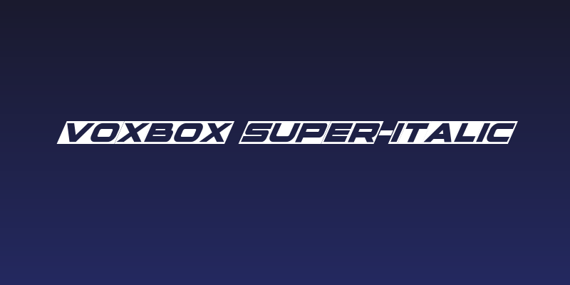 voxBOX Super-Italic Social Header