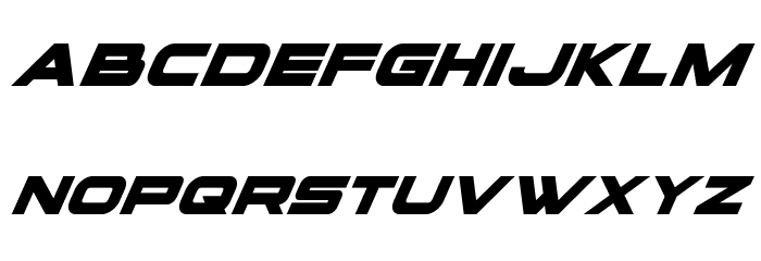 voxBOX Super-Italic Font LOWERCASE