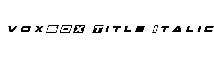 voxBOX Title Italic  Frei Schriftart Herunterladen
